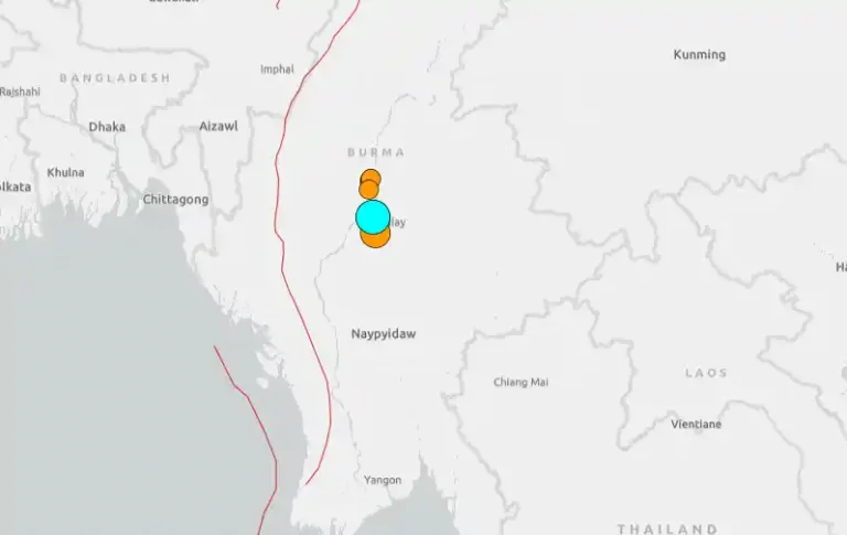 Al menos 10 muertos por fuerte terremoto en Myanmar
