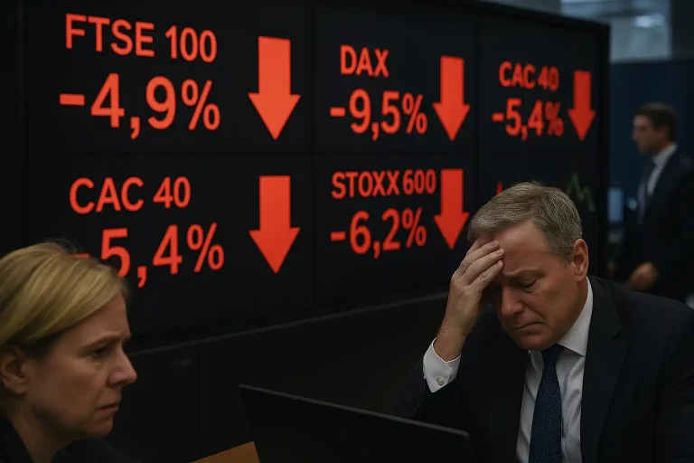 Bolsas europeas se hunden por escalada de aranceles de EE. UU.