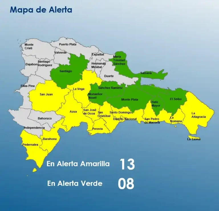 COE emite alertas por posible ciclón tropical en República Dominicana