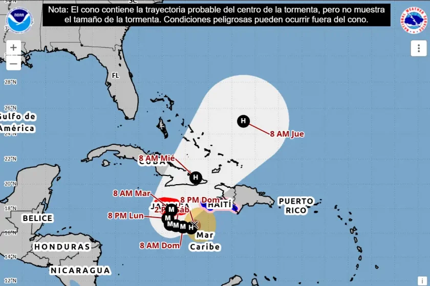Huracán Melissa amenaza el Caribe con lluvias e inundaciones catastróficas