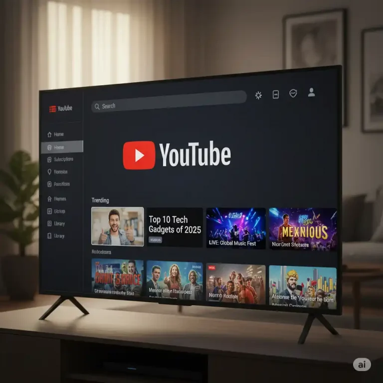 Pantalla de inicio de YouTube.