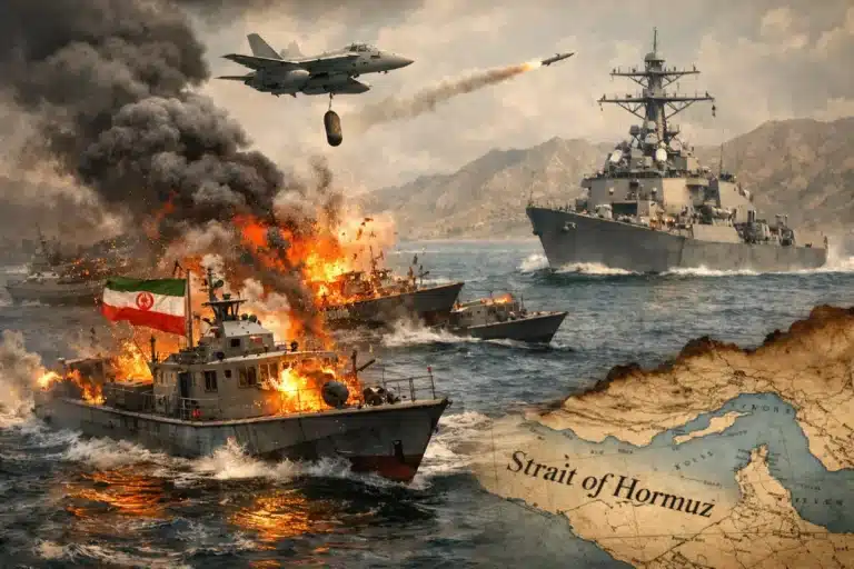EE. UU. destruye 16 buques iraníes cerca de Ormuz
