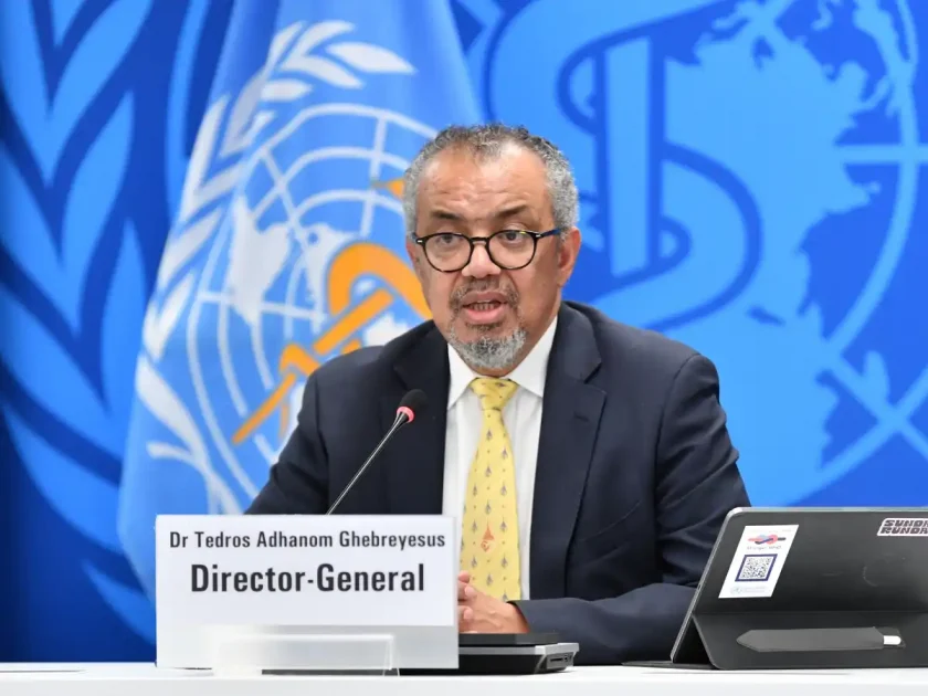 el director general de la OMS, Tedros Adhanom Ghebreyesus