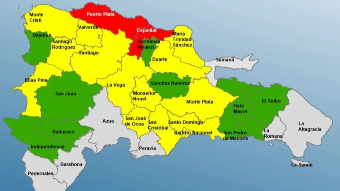 COE eleva a 2 provincias en alerta roja; Santiago, en amarilla