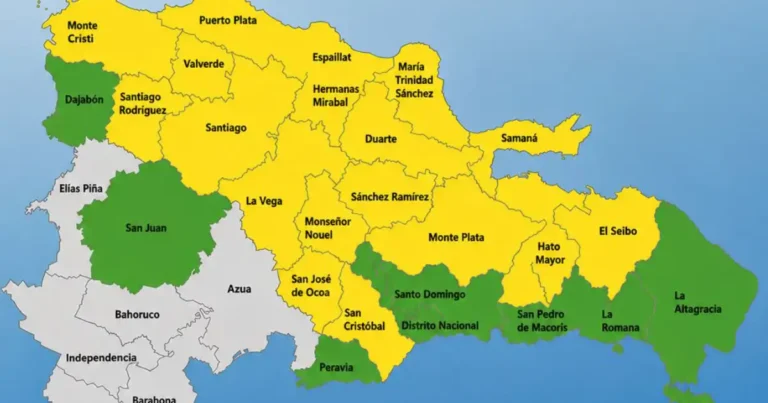 18 provincias en alerta amarilla hoy por vaguada